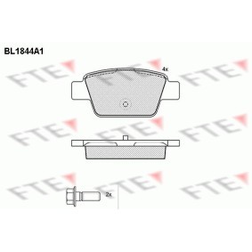 Köp Bromsbelägg av FTE BL1844A1 till det låga priset 294,13 kr