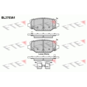 Köp Bromsbelägg av FTE BL2703A1 till det låga priset 561,34 kr