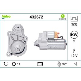 Köp Startmotor av VALEO 432672 till det låga priset 2723,46 kr