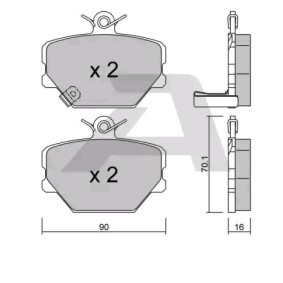 Bremsbeläge von AISIN BPMB-1001