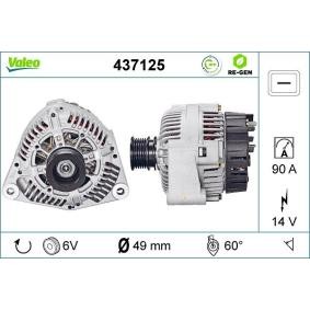Kjøp Dynamo av VALEO 437125 til den lave prisen 8707,60 NOK