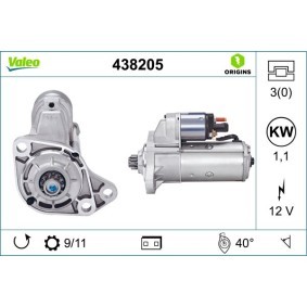 Köp Startmotor av VALEO 438205 till det låga priset 3549,37 kr