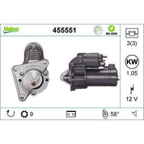 Köp Startmotor av VALEO 455551 till det låga priset 6014,22 kr