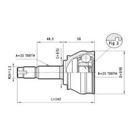 Achetez des Jeu de joints, arbre de transmission STATIM C.147 à prix pour 23,56 €