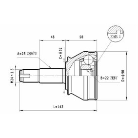Comprar Juego de articulación, árbol de transmisión de STATIM C.165 a bajo precio de 10,77 €