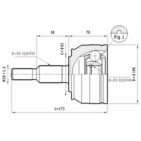 Comprar Juego de articulación, árbol de transmisión de STATIM C.295 a bajo precio de 22,44 €