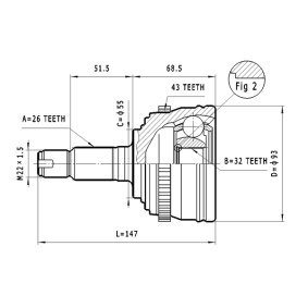 Comprar Juego de articulación, árbol de transmisión de STATIM C.421 a bajo precio de 11,21 €