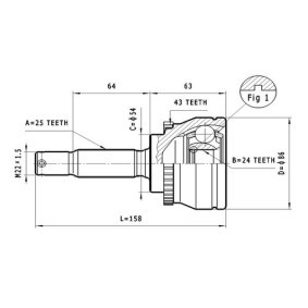 Comprar Juego de articulación, árbol de transmisión de STATIM C.624 a bajo precio de 28,86 €