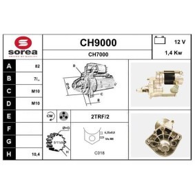 Köp Startmotor av SNRA CH9000 till det låga priset 2104,22 kr
