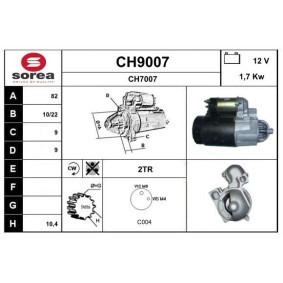 Köp Startmotor av SNRA CH9007 till det låga priset 2429,47 kr