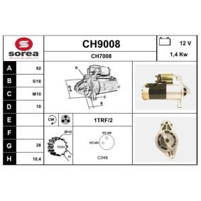 Köp Startmotor av SNRA CH9008 till det låga priset 2505,95 kr