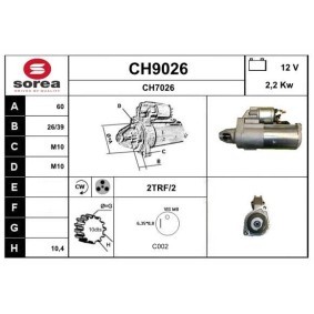 Köp Startmotor av SNRA CH9026 till det låga priset 2354,32 kr