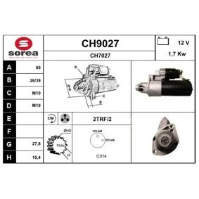 Köp Startmotor av SNRA CH9027 till det låga priset 2803,98 kr