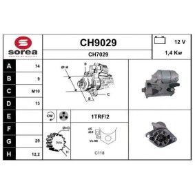 Köp Startmotor av SNRA CH9029 till det låga priset 2785,51 kr