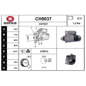 Köp Startmotor av SNRA CH9037 till det låga priset 4211,68 kr