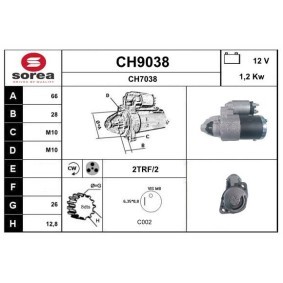 Köp Startmotor av SNRA CH9038 till det låga priset 3596,24 kr
