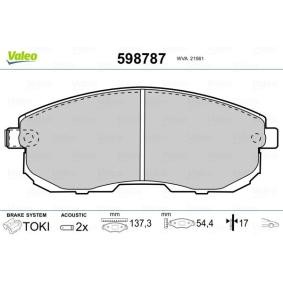 Acquista Kit pastiglie freni da VALEO 598787 a buon mercato per soli 34,50 €