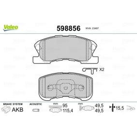 Acquista Kit pastiglie freni da VALEO 598856 a buon mercato per soli 33,95 €