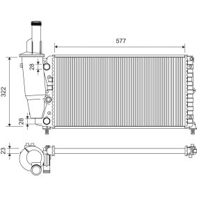 Achetez des Radiateur du moteur VALEO 730976 à prix pour 69,32 €