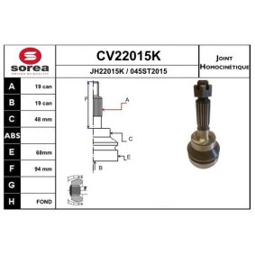 Comprar Juego de articulación, árbol de transmisión de EAI CV22015K a bajo precio de 50,65 €