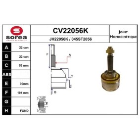 Comprar Juego de articulación, árbol de transmisión de EAI CV22056K a bajo precio de 67,19 €