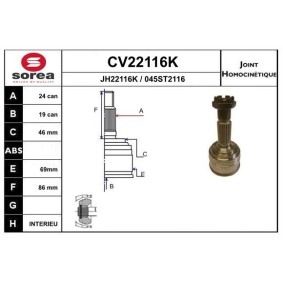 Comprar Juego de articulación, árbol de transmisión de EAI CV22116K a bajo precio de 62,62 €