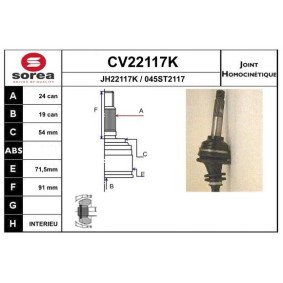 Comprar Juego de articulación, árbol de transmisión de EAI CV22117K a bajo precio de 62,62 €