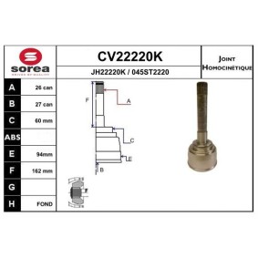Comprar Juego de articulación, árbol de transmisión de EAI CV22220K a bajo precio de 60,89 €