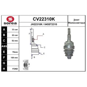Comprar Juego de articulación, árbol de transmisión de EAI CV22310K a bajo precio de 62,62 €