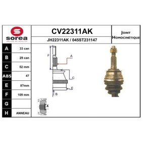 Comprar Juego de articulación, árbol de transmisión de EAI CV22311AK a bajo precio de 65,47 €