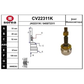 Comprar Juego de articulación, árbol de transmisión de EAI CV22311K a bajo precio de 53,49 €