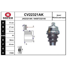 Comprar Juego de articulación, árbol de transmisión de EAI CV22321AK a bajo precio de 59,92 €