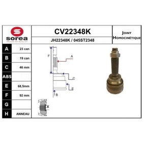 Comprar Juego de articulación, árbol de transmisión de EAI CV22348K a bajo precio de 59,73 €
