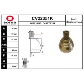 Comprar Juego de articulación, árbol de transmisión de EAI CV22351K a bajo precio de 53,96 €