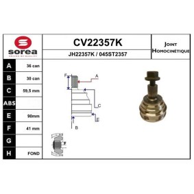 Comprar Juego de articulación, árbol de transmisión de EAI CV22357K a bajo precio de 52,91 €