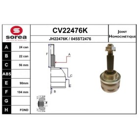 Comprar Juego de articulación, árbol de transmisión de EAI CV22476K a bajo precio de 85,66 €