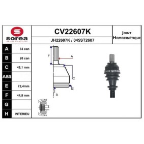 Comprar Juego de articulación, árbol de transmisión de EAI CV22607K a bajo precio de 41,31 €