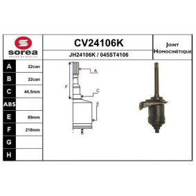 Comprar Juego de articulación, árbol de transmisión de EAI CV24106K a bajo precio de 112,03 €