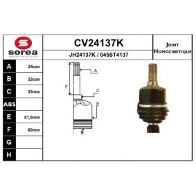 Comprar Juego de articulación, árbol de transmisión de EAI CV24137K a bajo precio de 88,21 €
