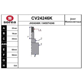 Comprar Juego de articulación, árbol de transmisión de EAI CV24246K a bajo precio de 101,27 €