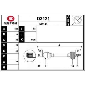 Comprar Árbol de transmisión de SNRA D3121 a bajo precio de 286,29 €