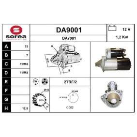 Köp Startmotor av SNRA DA9001 till det låga priset 1528,03 kr