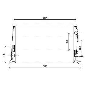 Achetez des Radiateur du moteur AVA COOLING SYSTEMS DAA2005 à prix pour 122,91 €