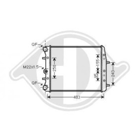 Achetez des Radiateur du moteur DIEDERICHS DCM3564 à prix pour 49,47 €