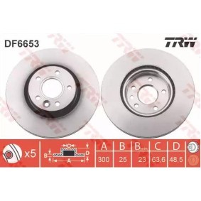 Acquista Disco freno da TRW DF6653 a buon mercato per soli 49,66 €