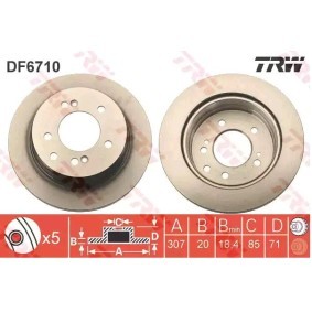 Bremsscheibe DF6710 von TRW günstig für 52,99 € online kaufen