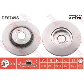 Bremsscheibe DF6749S für Countryman (F60) für 65,78 CHF