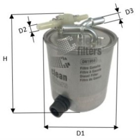 Achetez des Filtre à carburant CLEAN FILTER DN1959 à prix pour 25,19 €