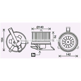 Achetez des Moteur électrique, pulseur d'air d'habitacle PRASCO DN8434 à prix pour 516,88 €