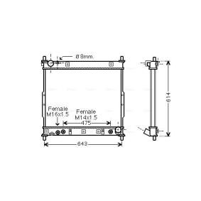 Kühler, Motorkühlung DWA2104 von AVA COOLING SYSTEMS günstig für 270,22 € online kaufen